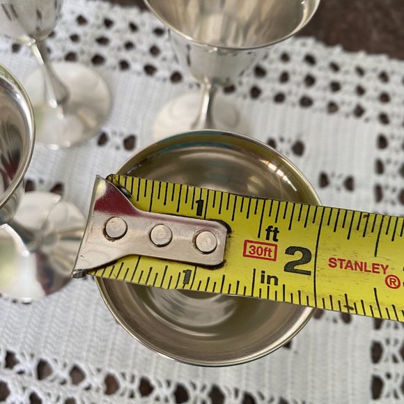 Set of 4 Valero Silver Plated Stemware, Cordial Cups, Made in Spain - Picture 14 of 16